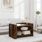 Coffee table 80x50x50 cm engineered wood smoked oak effect