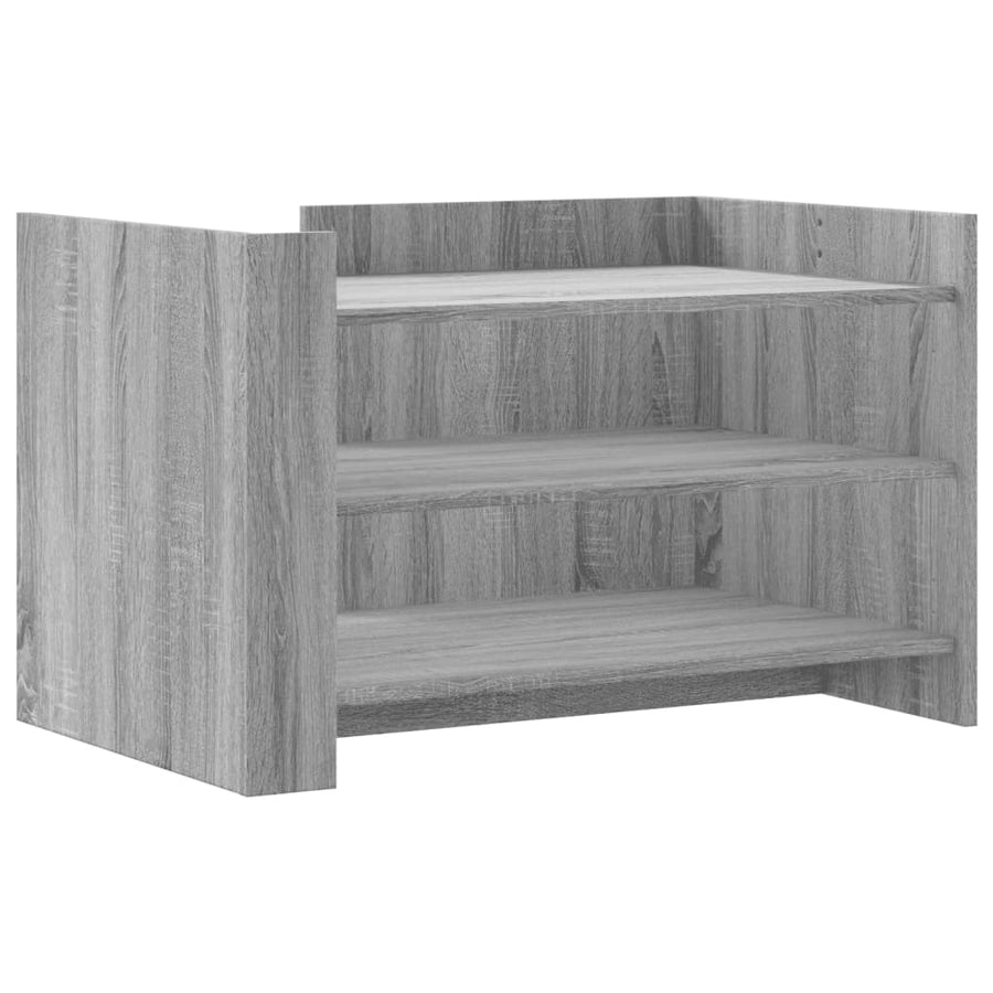 Salontafel 80x50x50 cm bewerkt hout grijs sonoma eikenkleur