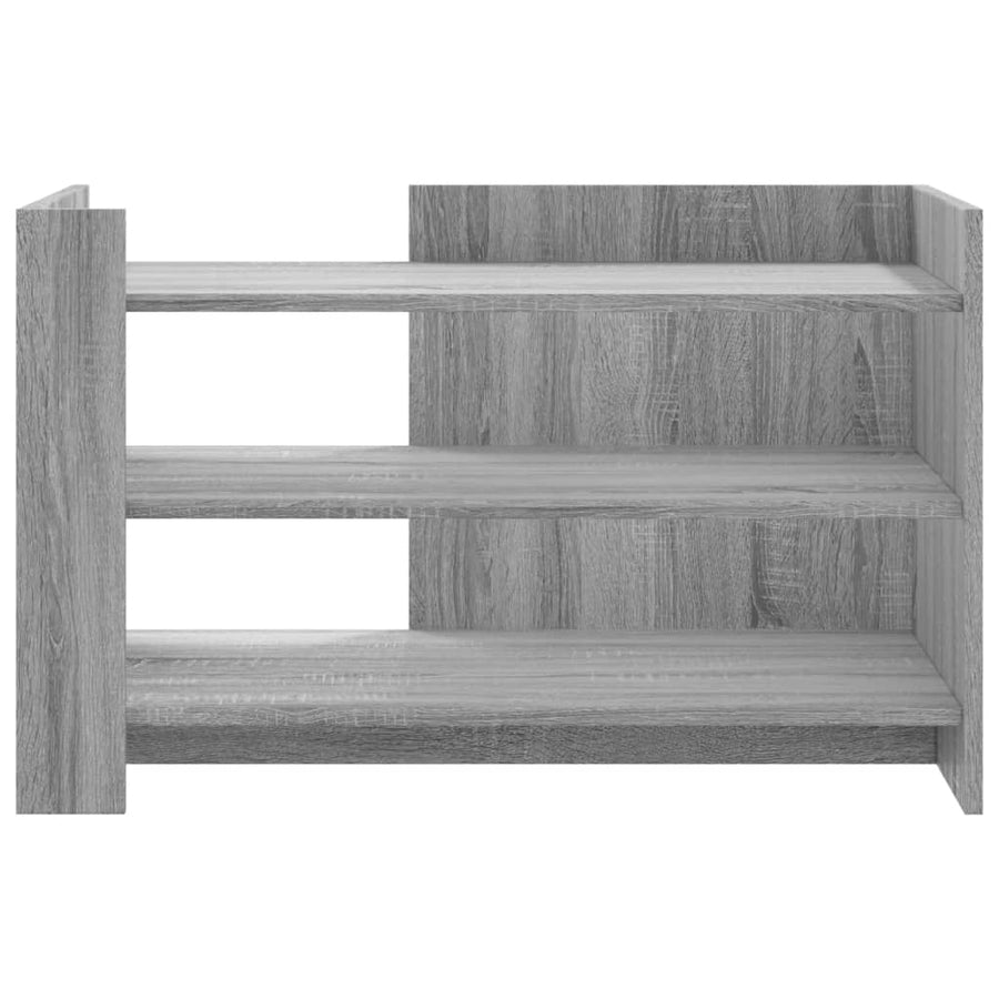 Salontafel 80x50x50 cm bewerkt hout grijs sonoma eikenkleur