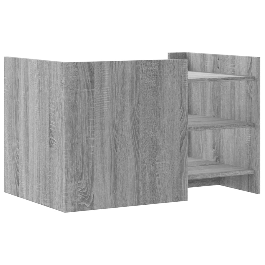 Salontafel 80x50x50 cm bewerkt hout grijs sonoma eikenkleur