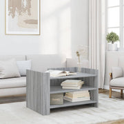 Salontafel 80x50x50 cm grijs sonoma eiken