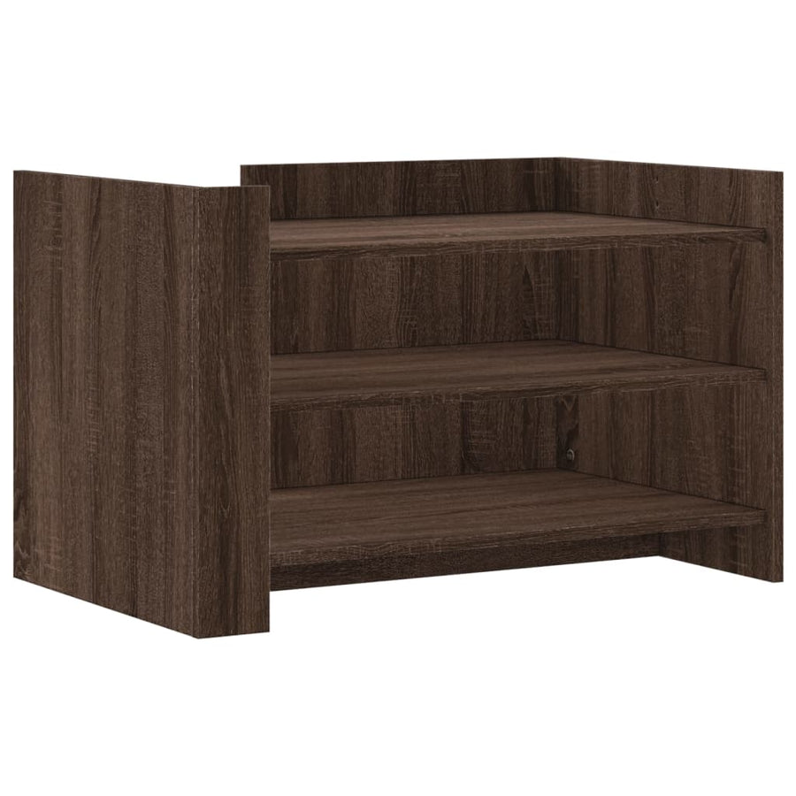 Salontafel 80x50x50 cm bewerkt hout bruin eikenkleur