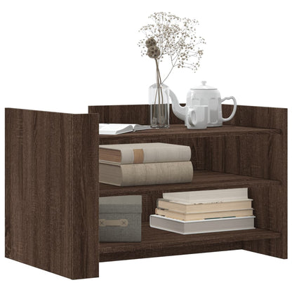 Salontafel 80x50x50 cm bewerkt hout bruin eikenkleur