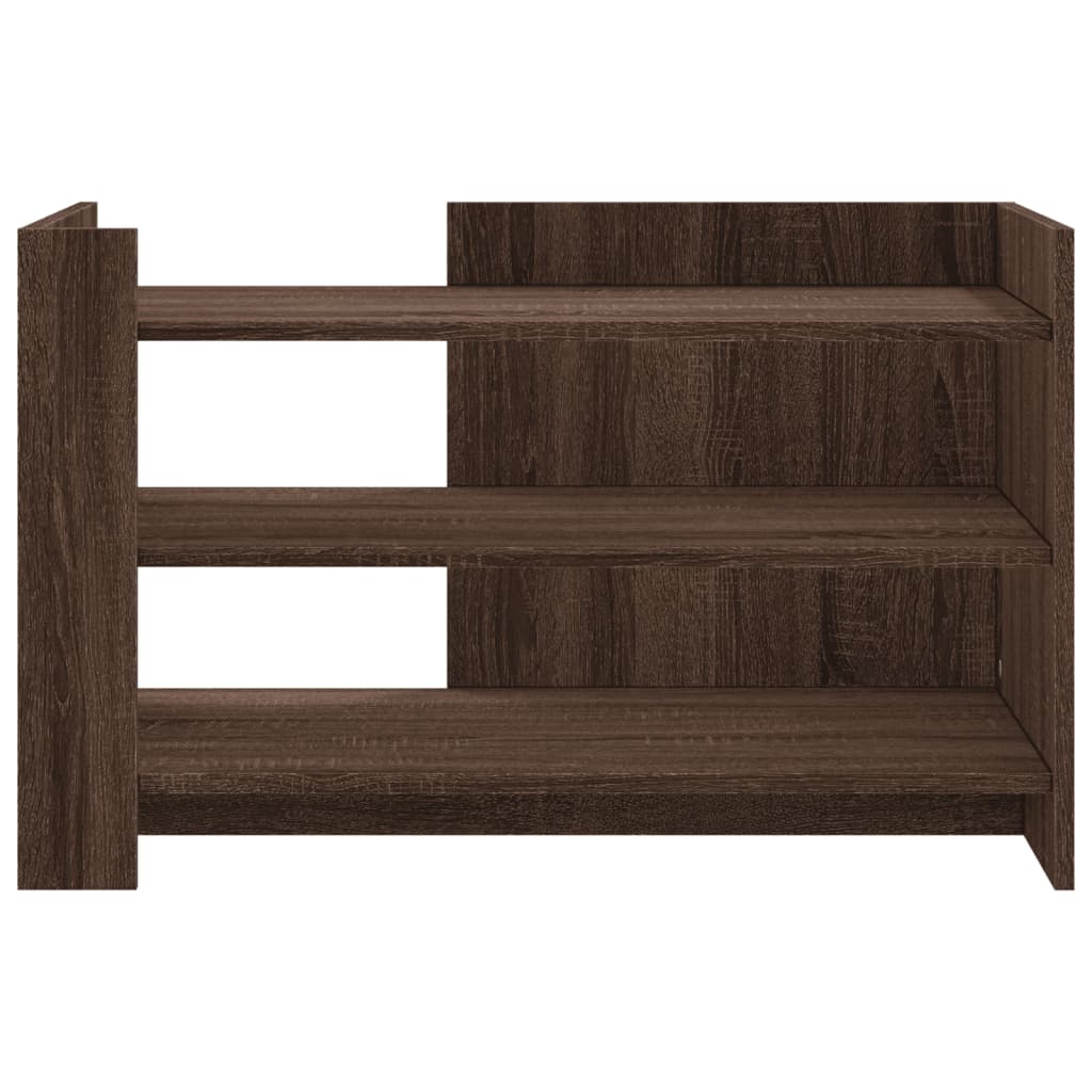 Salontafel 80x50x50 cm bewerkt hout bruin eikenkleur