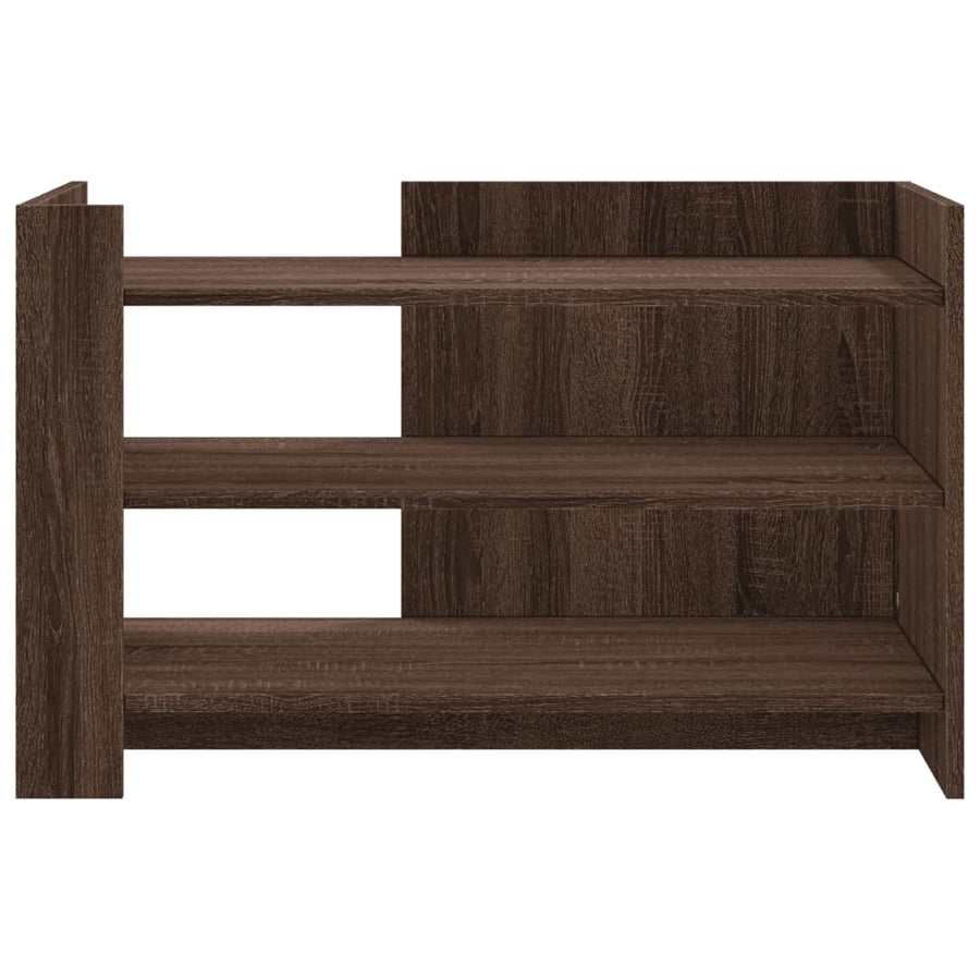 Salontafel 80x50x50 cm bewerkt hout bruin eikenkleur