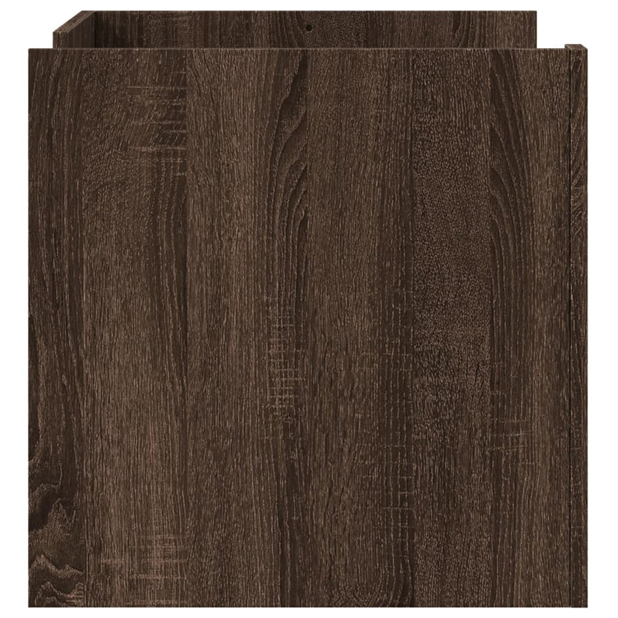 Salontafel 80x50x50 cm bewerkt hout bruin eikenkleur