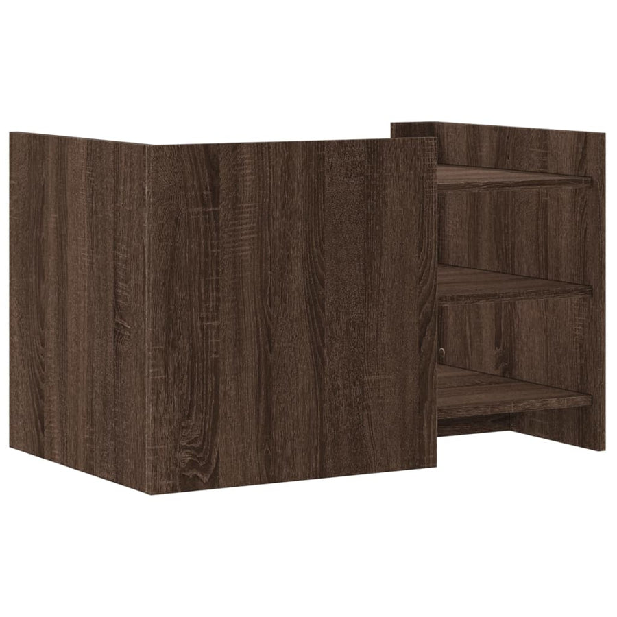Salontafel 80x50x50 cm bewerkt hout bruin eikenkleur