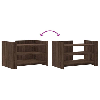 Salontafel 80x50x50 cm bewerkt hout bruin eikenkleur