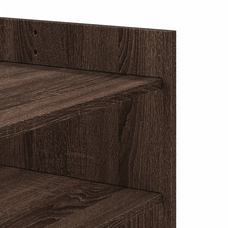 Salontafel 80x50x50 cm bewerkt hout bruin eikenkleur