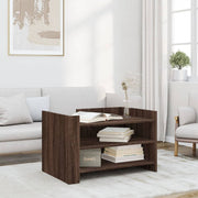 Salontafel 80x50x50 cm bewerkt hout bruin
