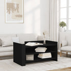 Coffee table 100x50x50 cm treated wood black
