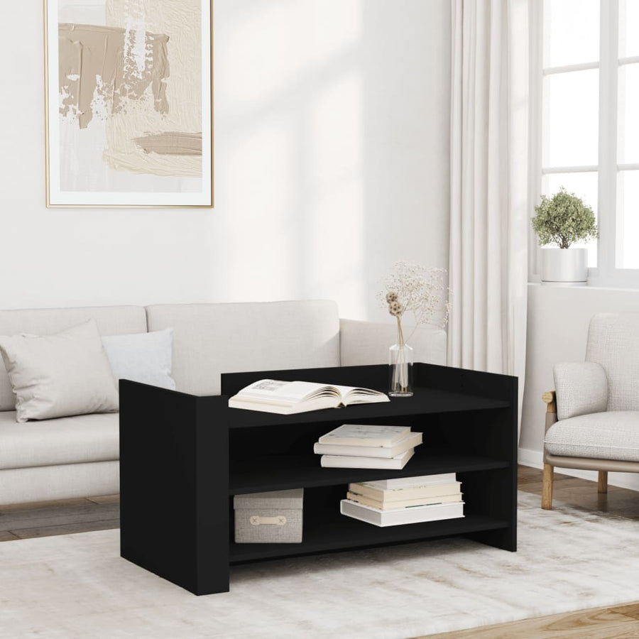 Salontafel 100x50x50 cm bewerkt hout zwart