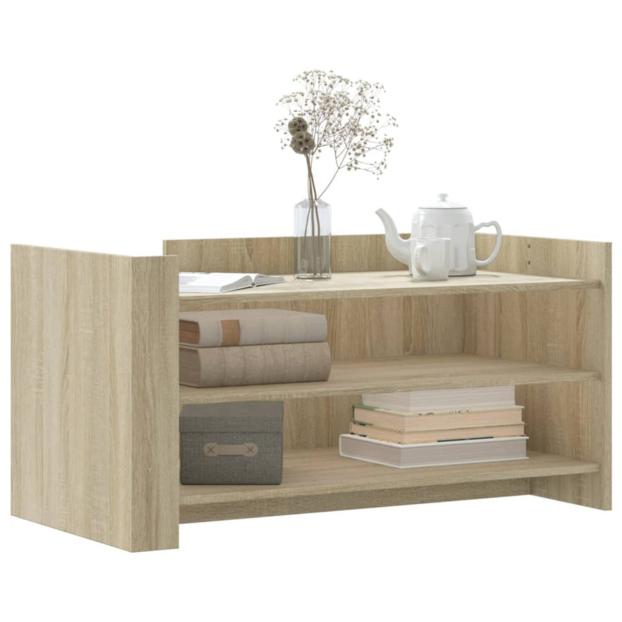 Salontafel 100x50x50 cm bewerkt hout sonoma eikenkleurig