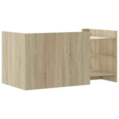 Salontafel 100x50x50 cm bewerkt hout sonoma eikenkleurig