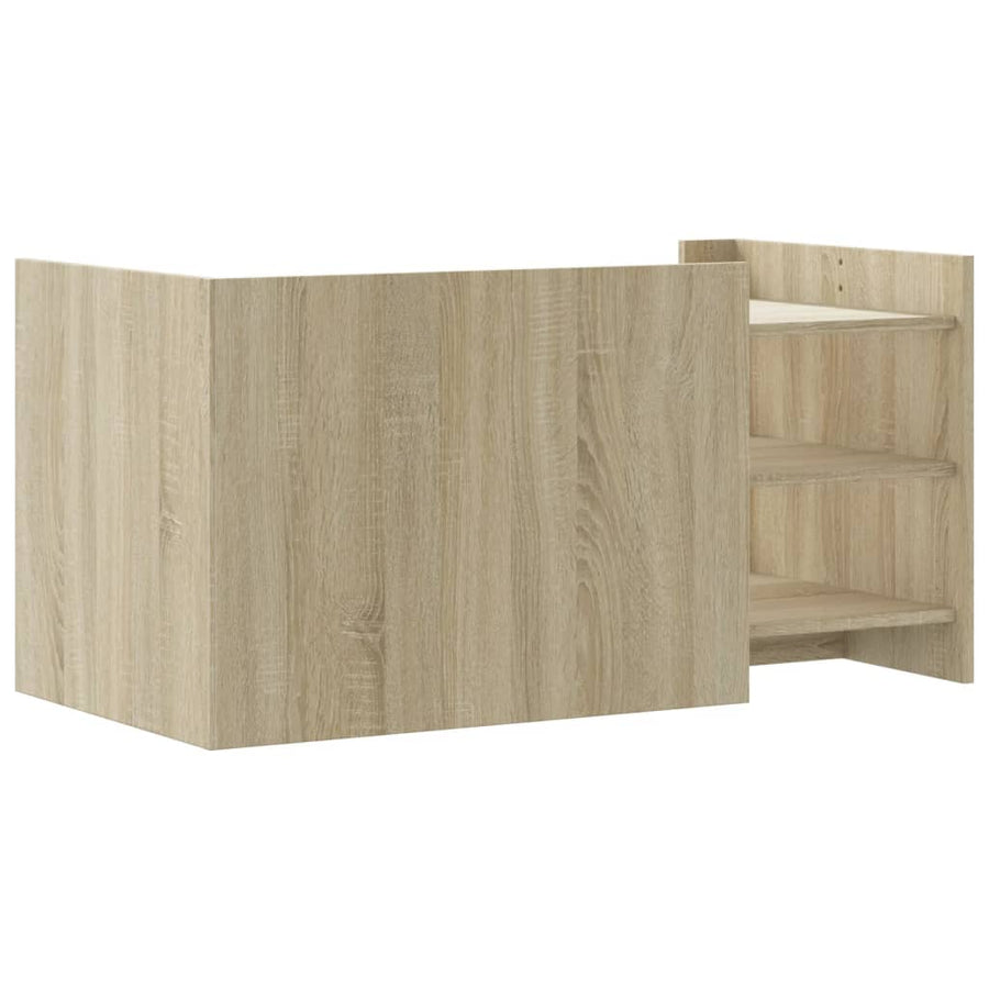 Salontafel 100x50x50 cm bewerkt hout sonoma eikenkleurig