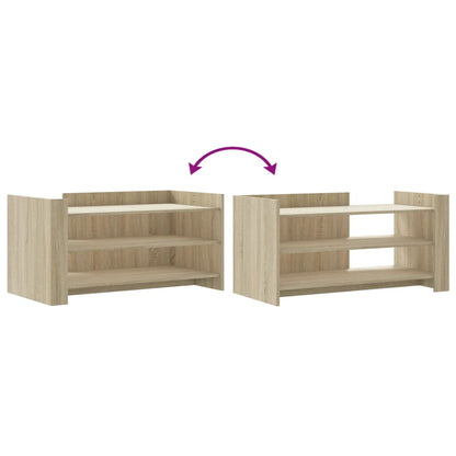 Salontafel 100x50x50 cm bewerkt hout sonoma eikenkleurig