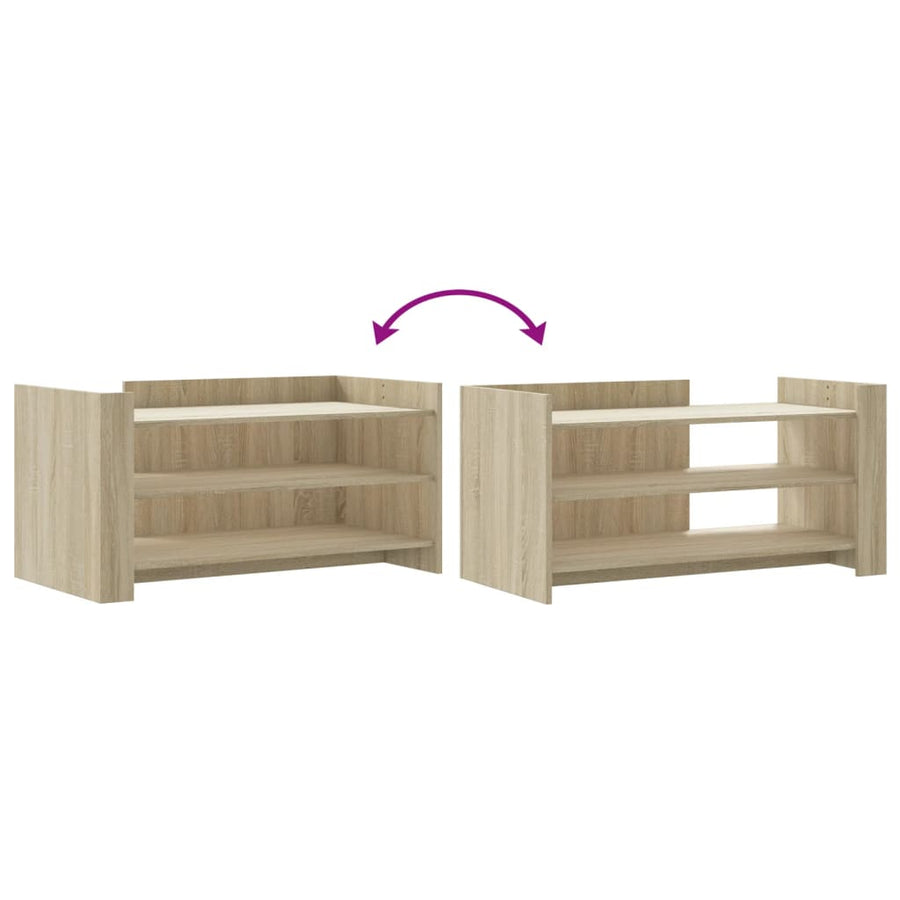 Salontafel 100x50x50 cm bewerkt hout sonoma eikenkleurig