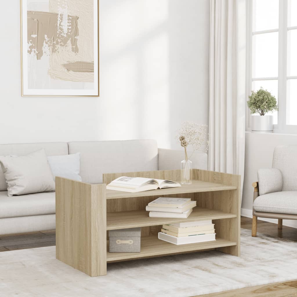 Salontafel 100x50x50 cm bewerkt hout sonoma eikenkleurig