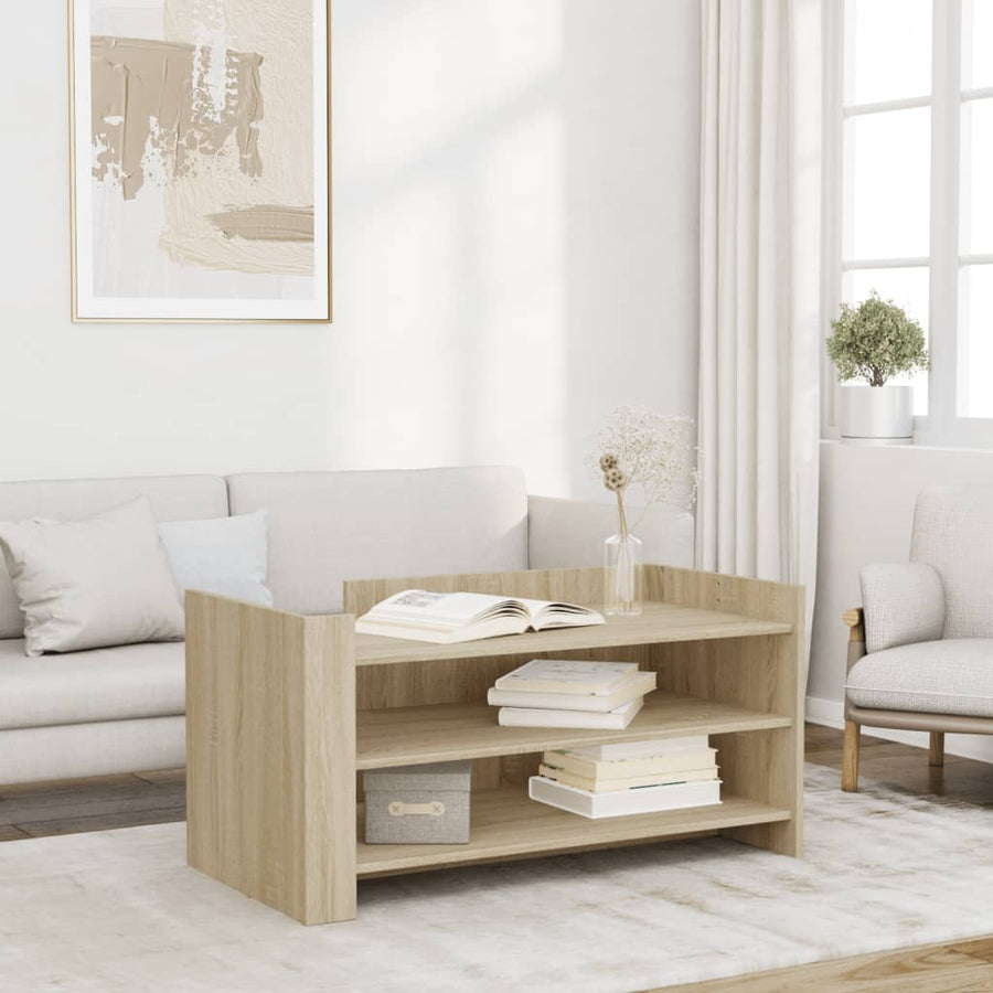 Salontafel 100x50x50 cm bewerkt hout sonoma eikenkleurig