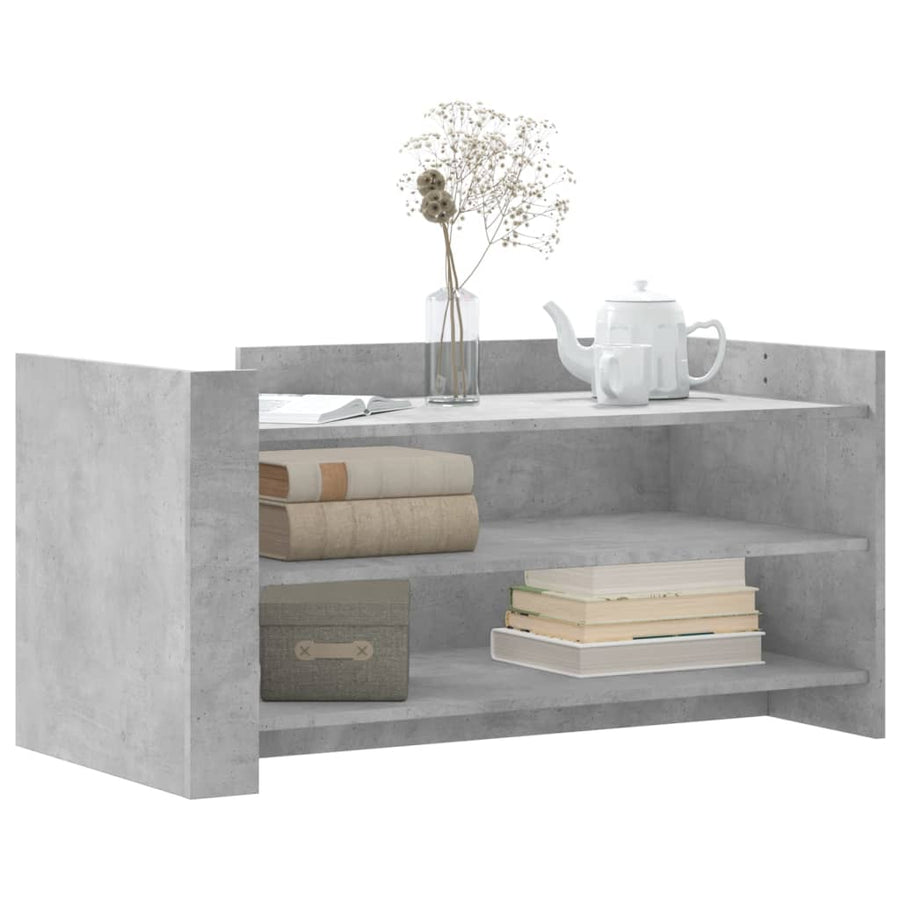 Salontafel 100x50x50 cm bewerkt hout betongrijs