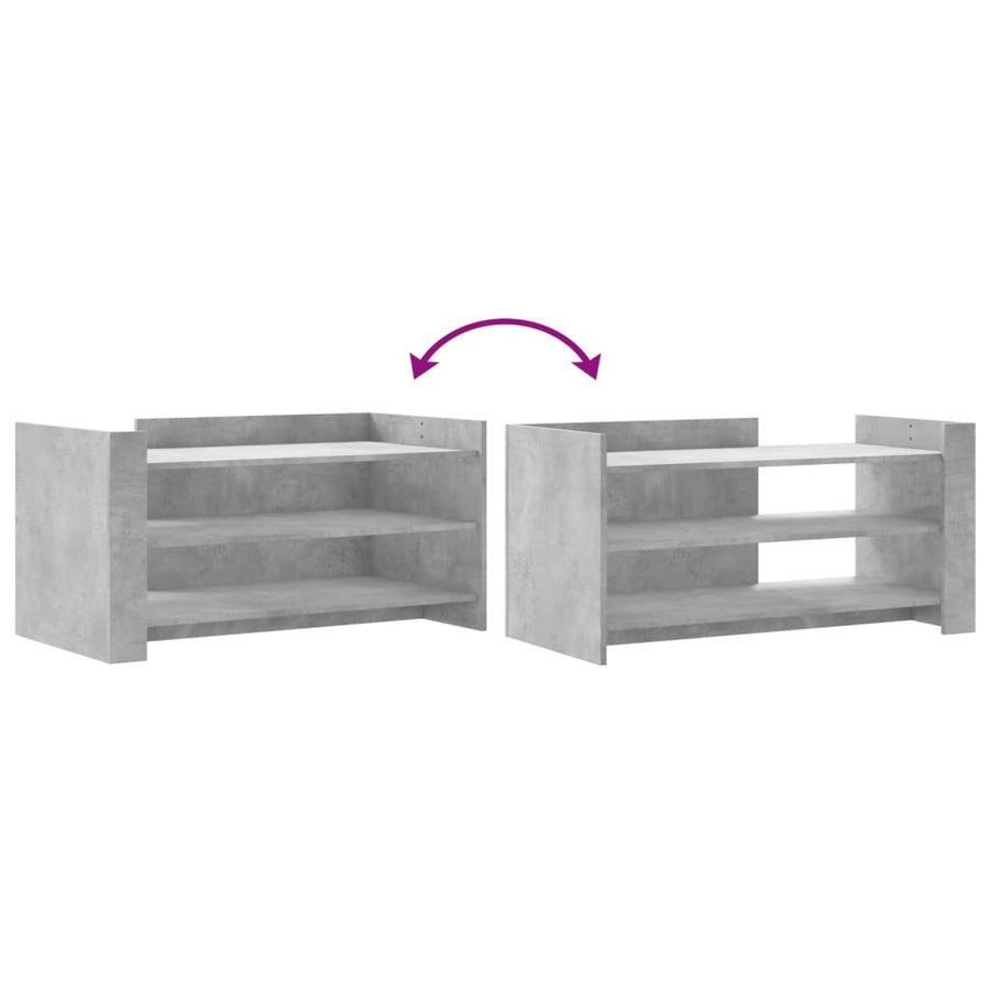 Salontafel 100x50x50 cm bewerkt hout betongrijs