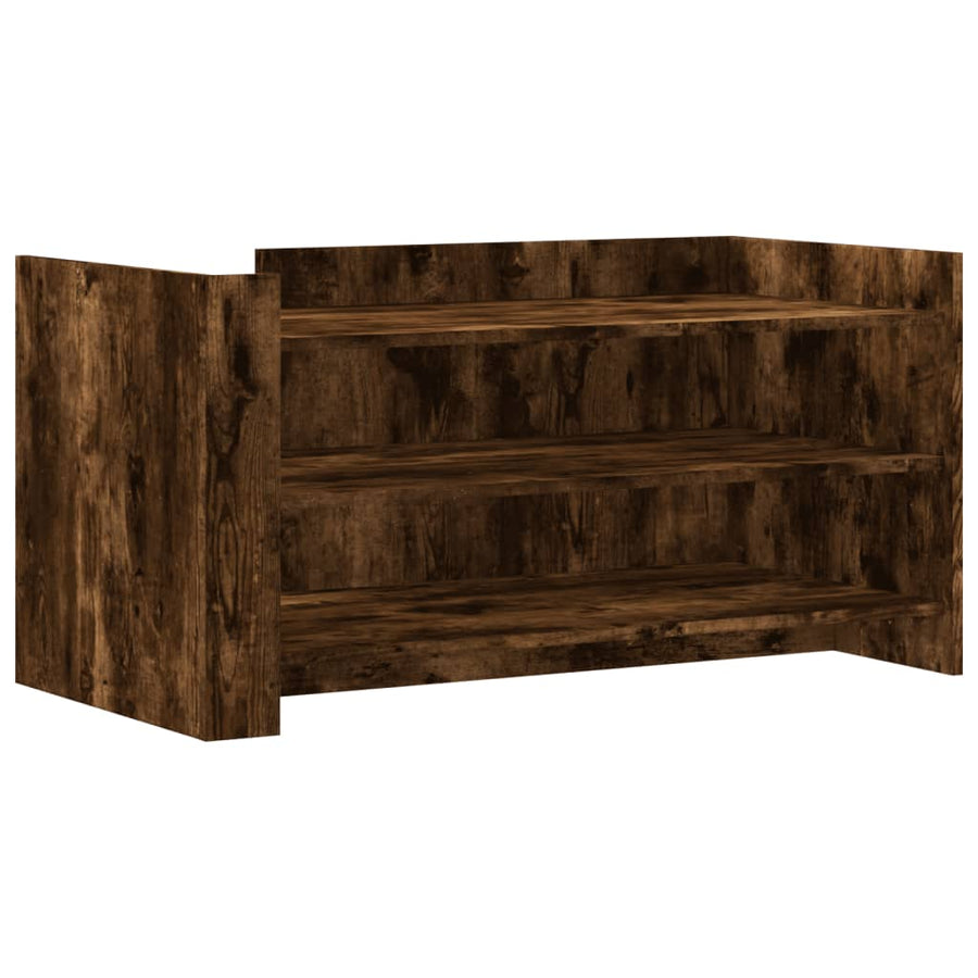 Salontafel 100x50x50 cm bewerkt hout gerookt eikenkleurig