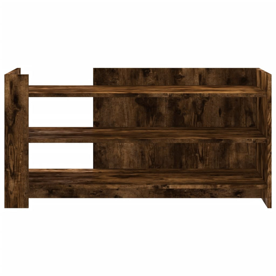 Salontafel 100x50x50 cm bewerkt hout gerookt eikenkleurig