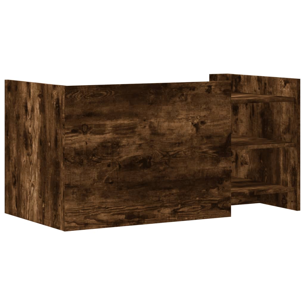 Salontafel 100x50x50 cm bewerkt hout gerookt eikenkleurig