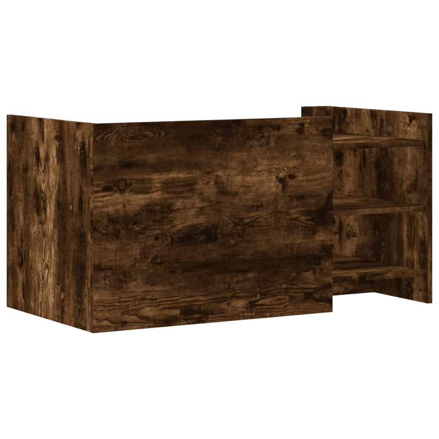 Salontafel 100x50x50 cm bewerkt hout gerookt eikenkleurig
