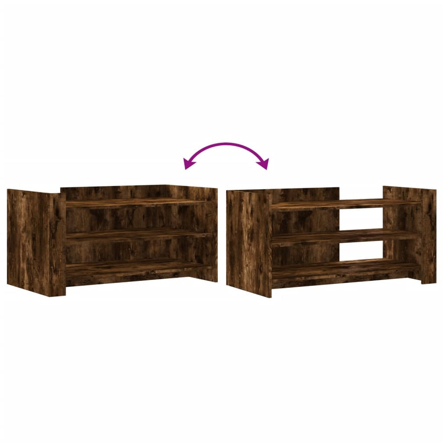 Salontafel 100x50x50 cm bewerkt hout gerookt eikenkleurig