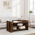 Coffee table 100x50x50 cm treated wood smoked oak finish