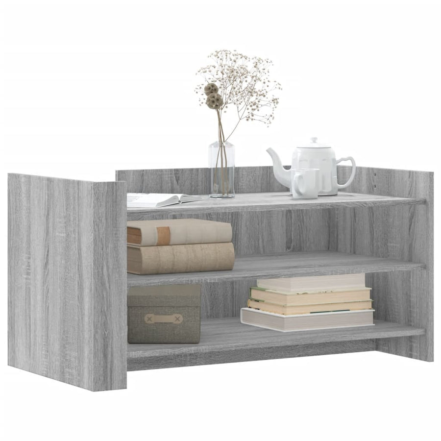 Salontafel 100x50x50 cm bewerkt hout grijs sonoma eikenkleur