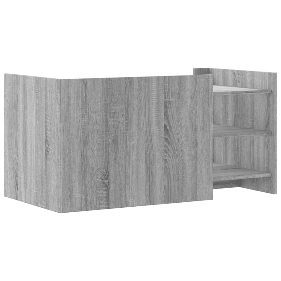 Salontafel 100x50x50 cm bewerkt hout grijs sonoma eikenkleur