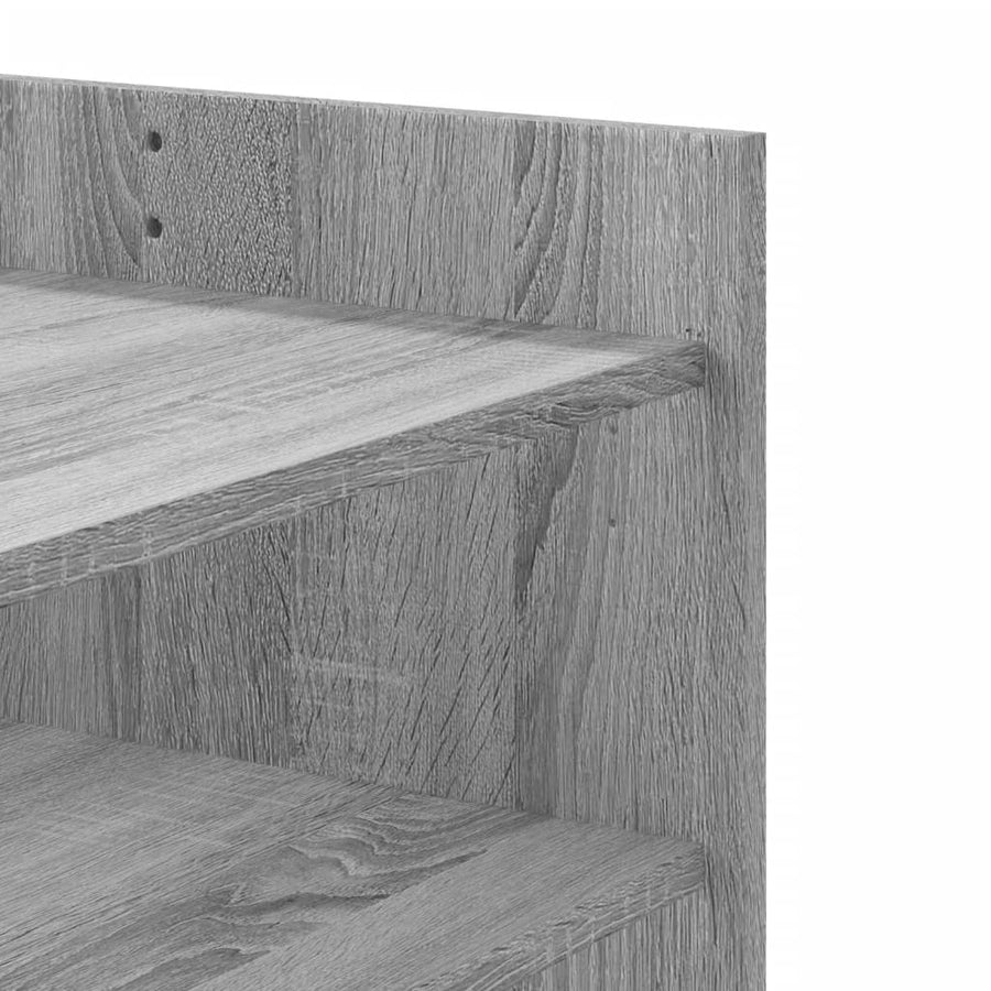 Salontafel 100x50x50 cm bewerkt hout grijs sonoma eikenkleur