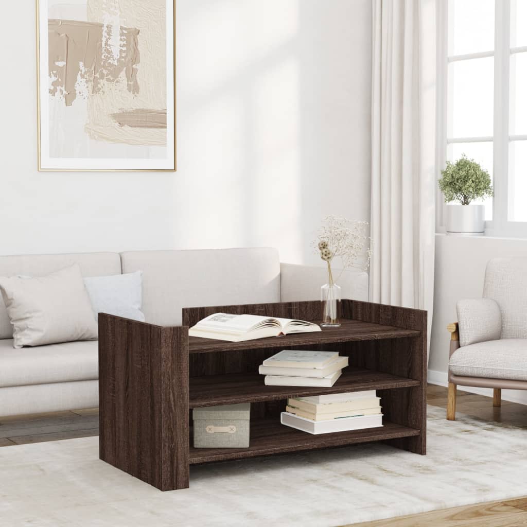 Salontafel 100x50x50 cm bewerkt hout bruin eikenkleurig