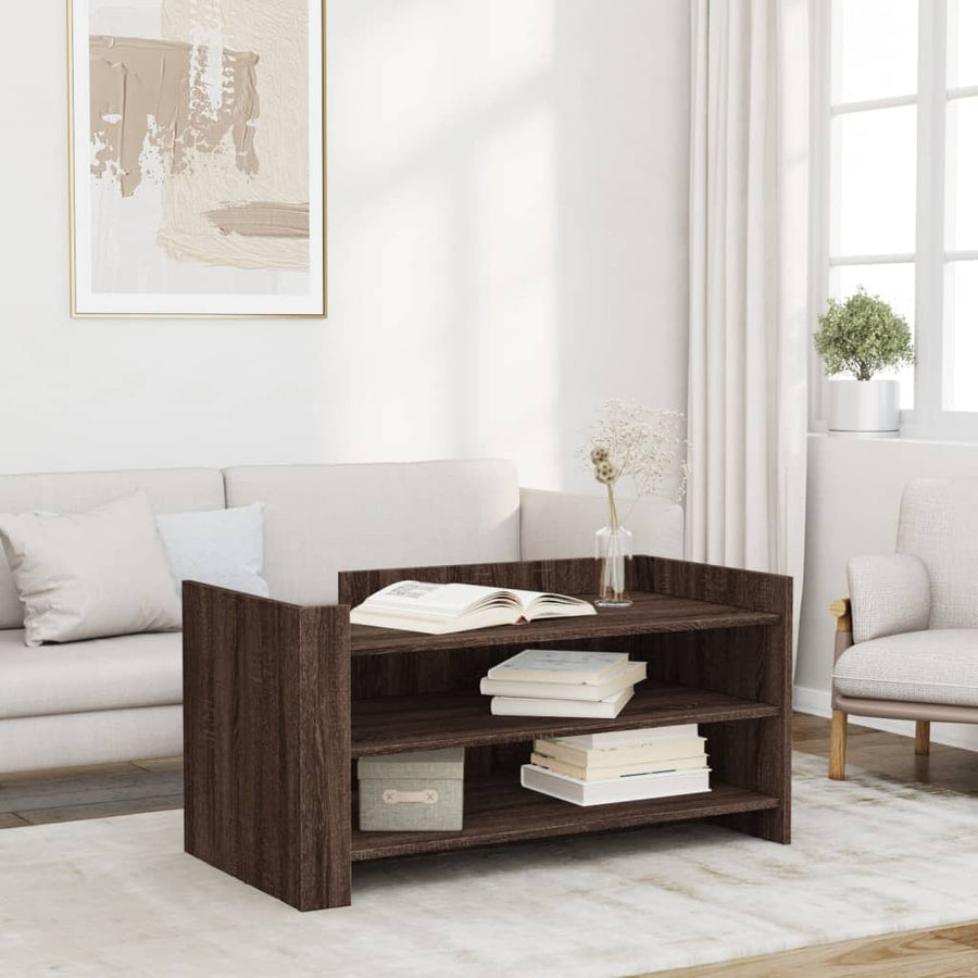 Salontafel 100x50x50 cm bewerkt hout bruin eikenkleurig
