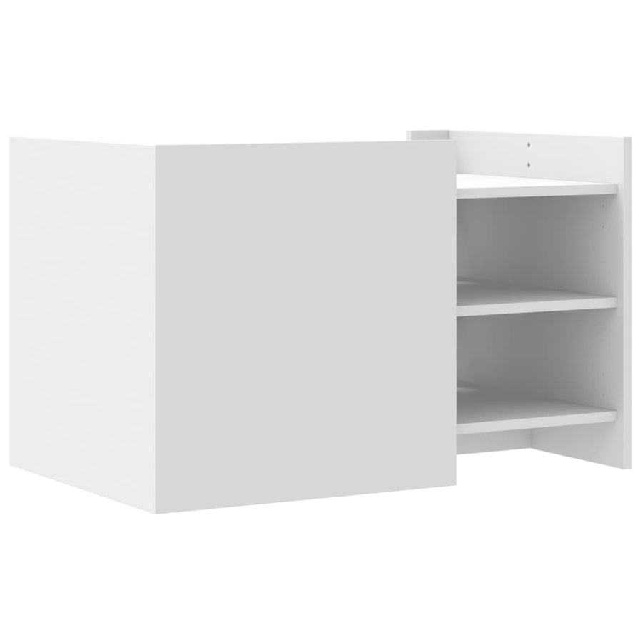 Salontafel 80x50x50 cm bewerkt hout wit