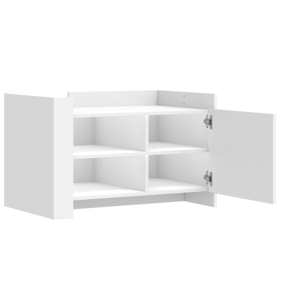 Salontafel 80x50x50 cm bewerkt hout wit