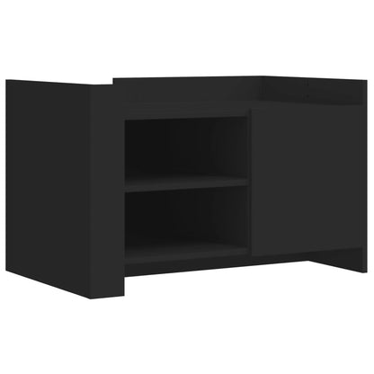 Salontafel 80x50x50 cm bewerkt hout zwart