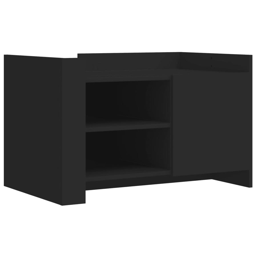 Salontafel 80x50x50 cm bewerkt hout zwart