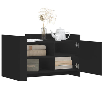 Salontafel 80x50x50 cm bewerkt hout zwart