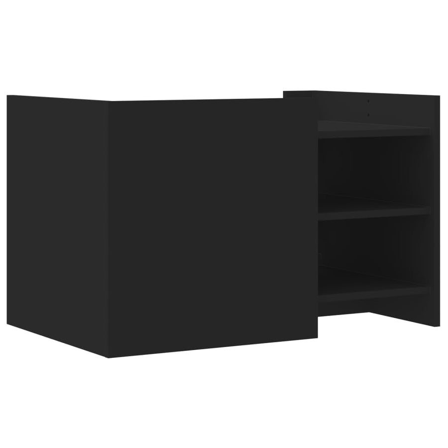 Salontafel 80x50x50 cm bewerkt hout zwart