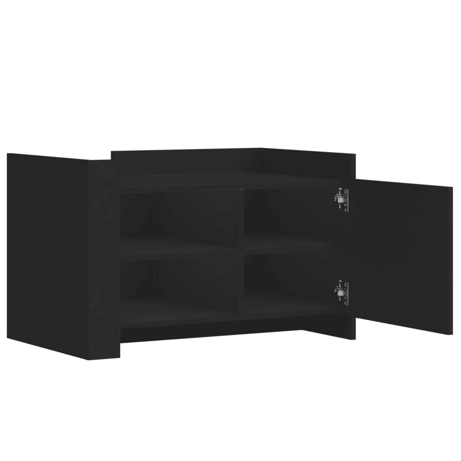 Salontafel 80x50x50 cm bewerkt hout zwart