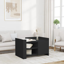 Salontafel 80x50x50 cm bewerkt hout zwart