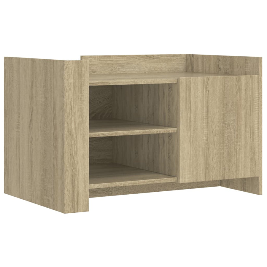 Salontafel 80x50x50 cm bewerkt hout sonoma eikenkleurig