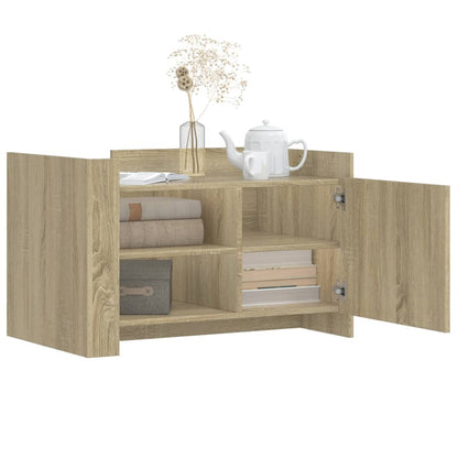Salontafel 80x50x50 cm bewerkt hout sonoma eikenkleurig