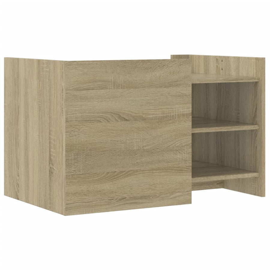Salontafel 80x50x50 cm bewerkt hout sonoma eikenkleurig