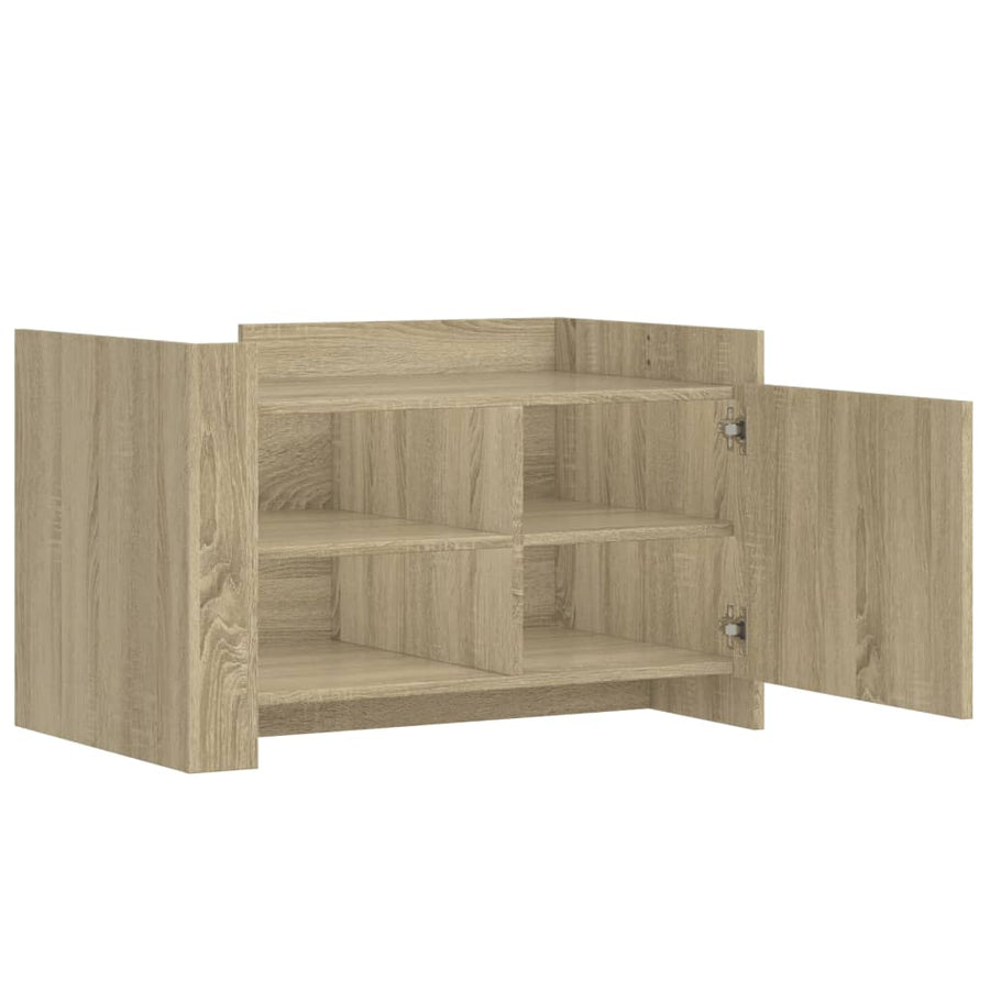 Salontafel 80x50x50 cm bewerkt hout sonoma eikenkleurig