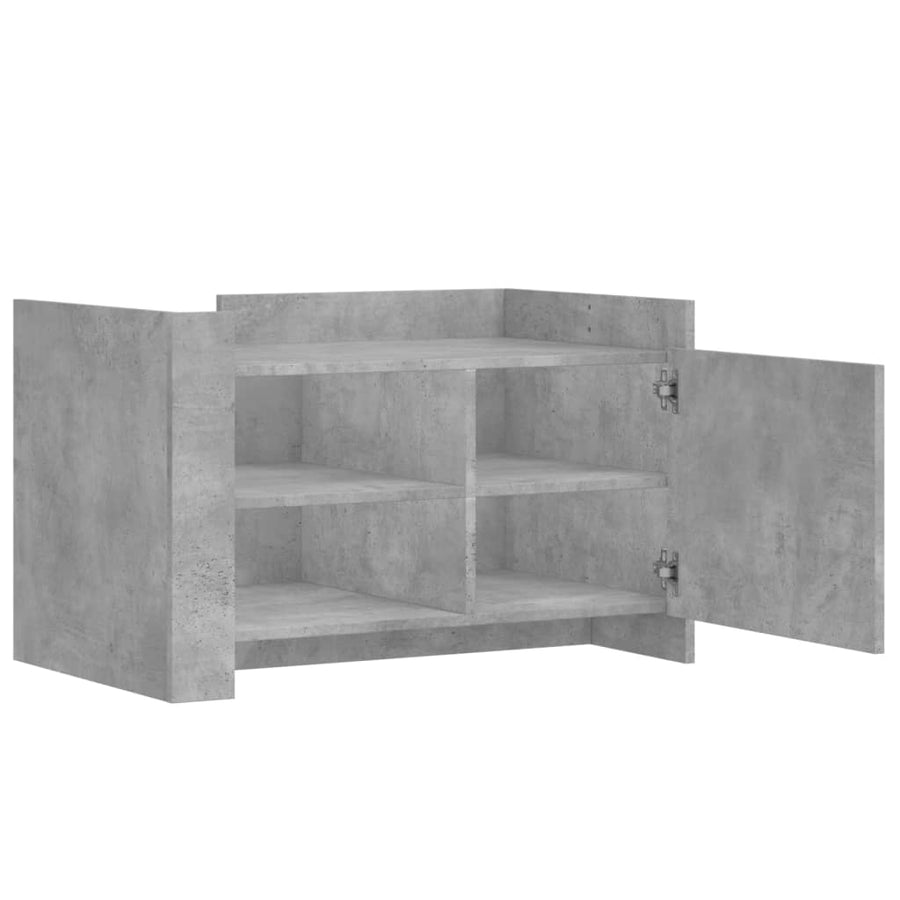 Salontafel 80x50x50 cm bewerkt hout betongrijs