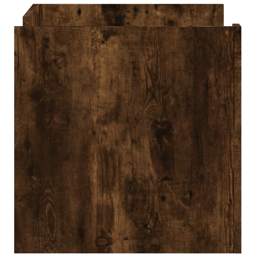 Salontafel 80x50x50 cm bewerkt hout gerookt eikenkleurig